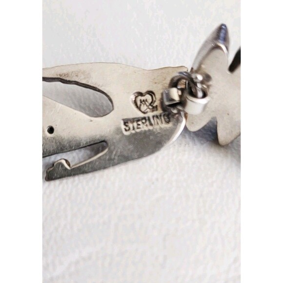 Sterling Silver Mars & Valentine Bee Birds Multi Stone Rare Retired Bracelet - Picture 10 of 13